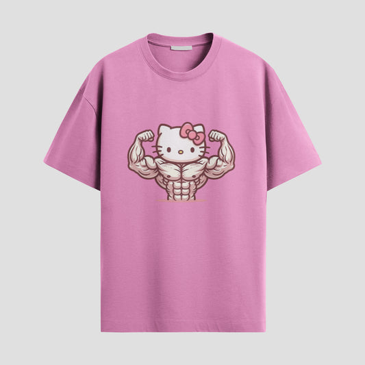 "Heloo kitty Gains" Tee – Cute but Jacked