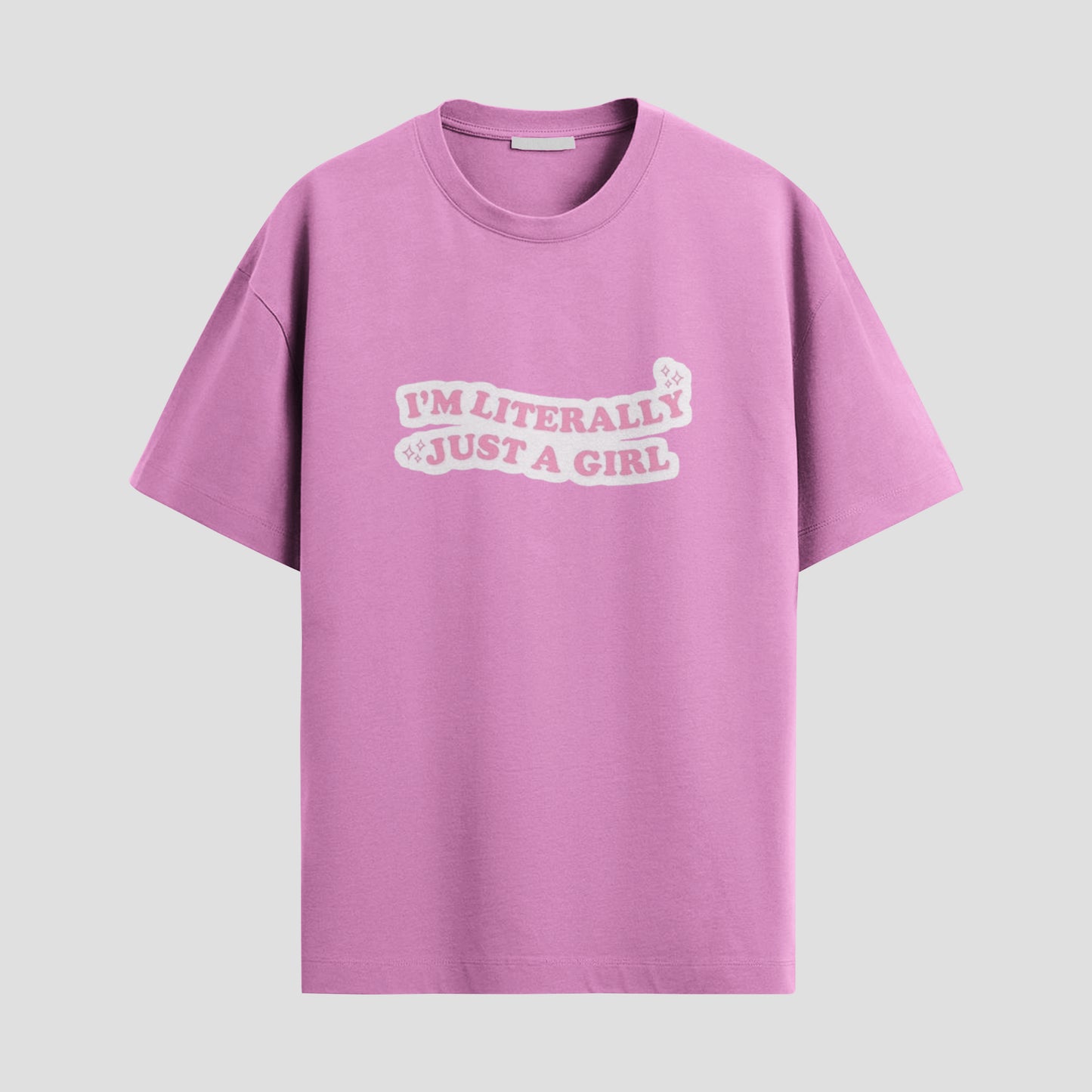 “Just a Girl” Tee – Soft, Sparkly, Self-Aware