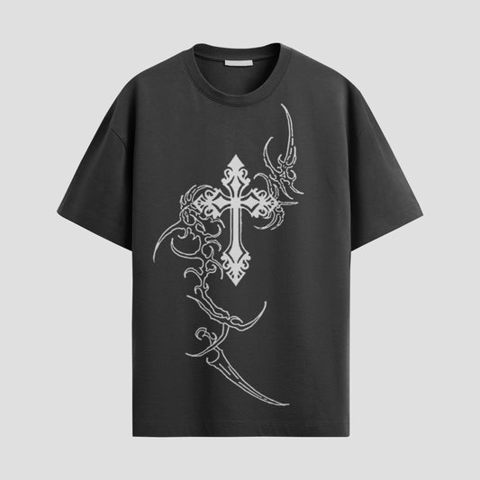 "Crucifix Blade" Tee – Sacred & Sharp